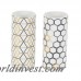Wrought Studio Renfro Modern Honeycomb and Geometric-Patterned Cylindrical 2 Piece Vase Set VRKG6945